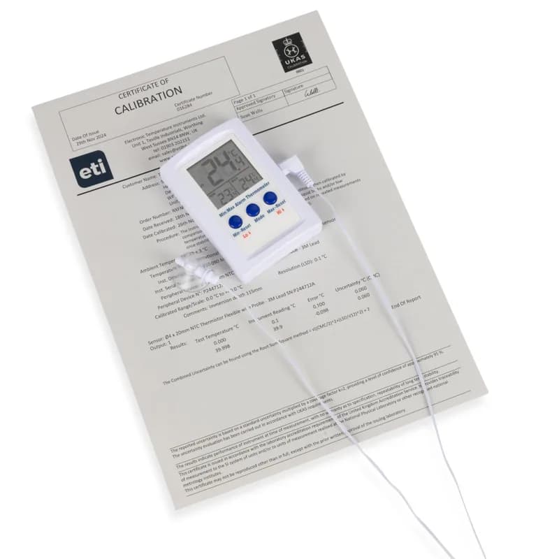 Termometr alarmowy max/min ETI 810-090 z sondą zewnętrzną in/out, ±1°C – widok 3 (miniatura)