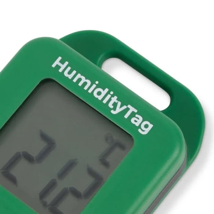 Detal obudowy termohigrometru HumidityTag Micro z logo marki (miniatura)