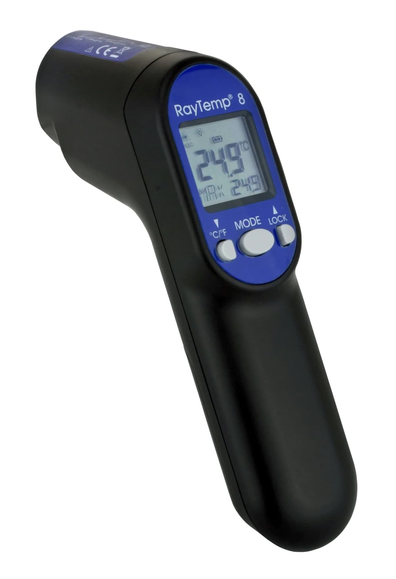 Pirometr profesjonalny ETI RayTemp 8 z gniazdem sondy termoparowej typu K, -60 do 500 °C – widok 2 (miniatura)