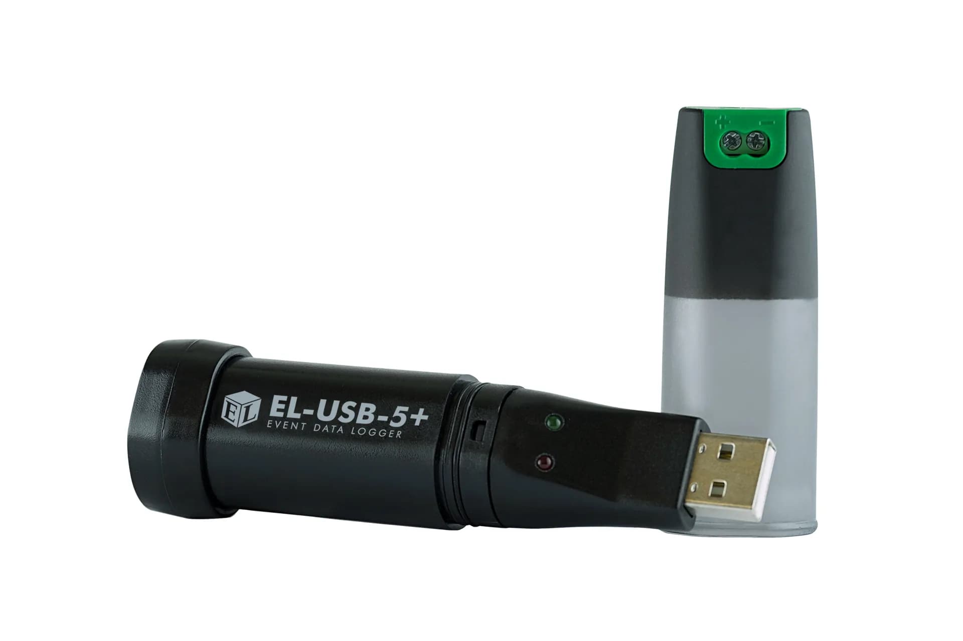 Rejestrator zdarzeń Lascar EL-USB-5+ z rozszerzoną pamięcią.