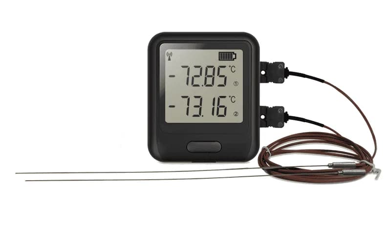 Rejestrator temperatury Lascar EL-WiFi-21CFR-DULT+ do zamrażarek niskotemperaturowych — widok główny