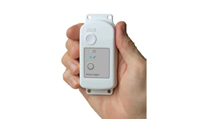 Tył obudowy rejestratora HOBO MX2305 — śruby ze stali nierdzewnej zapewniające szczelność IP67 (miniatura)
