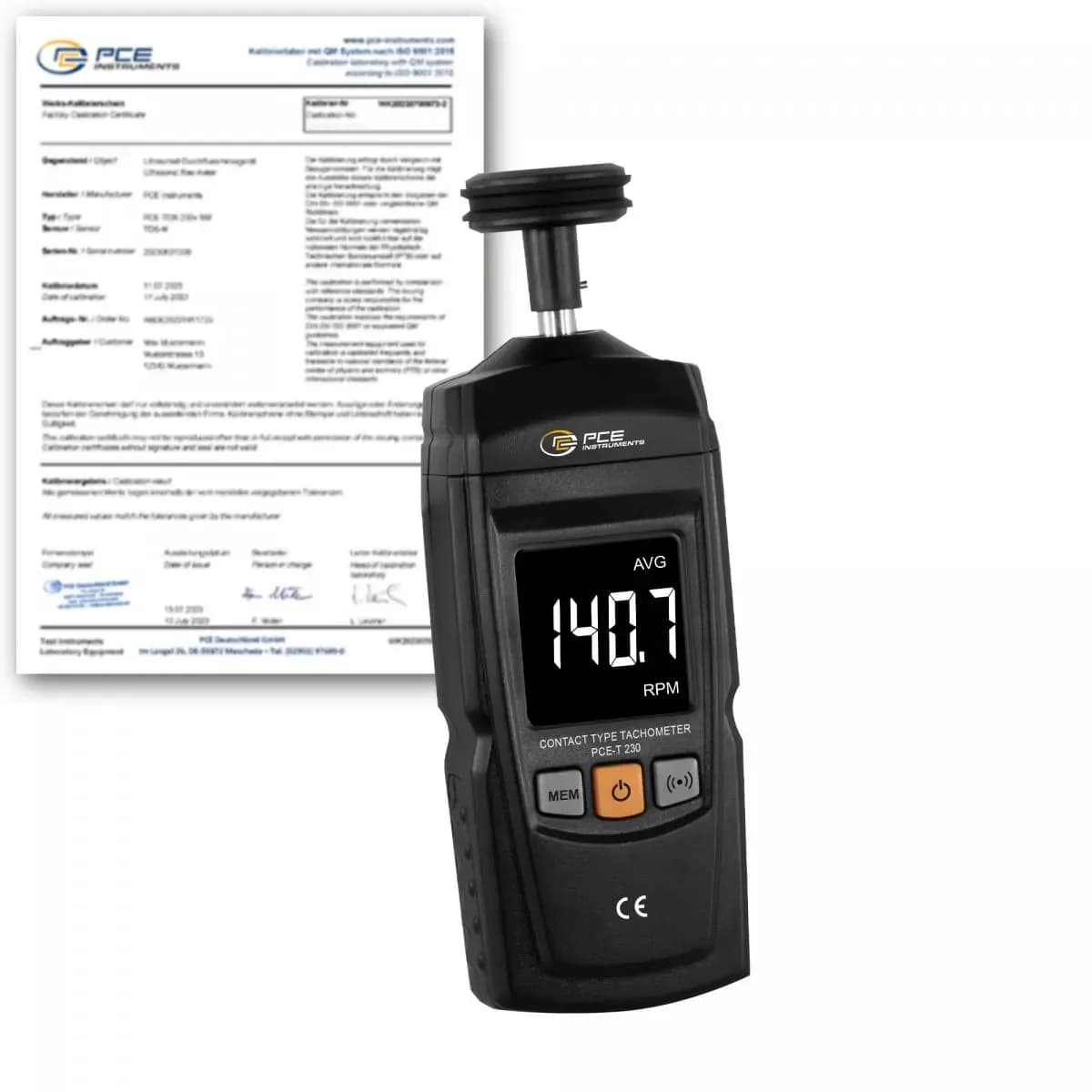 Tachometr PCE-T 230-ICA – widok produktu