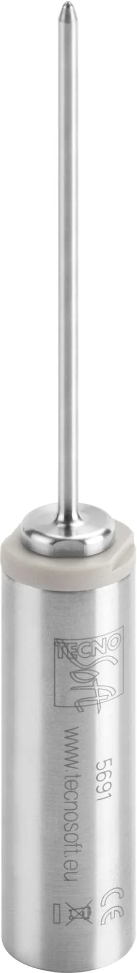 Cztery warianty rejestratora Tecnosoft MicroW XL zestawione obok siebie — długości sondy 20, 50, 100 i 150 mm w porównaniu (miniatura)