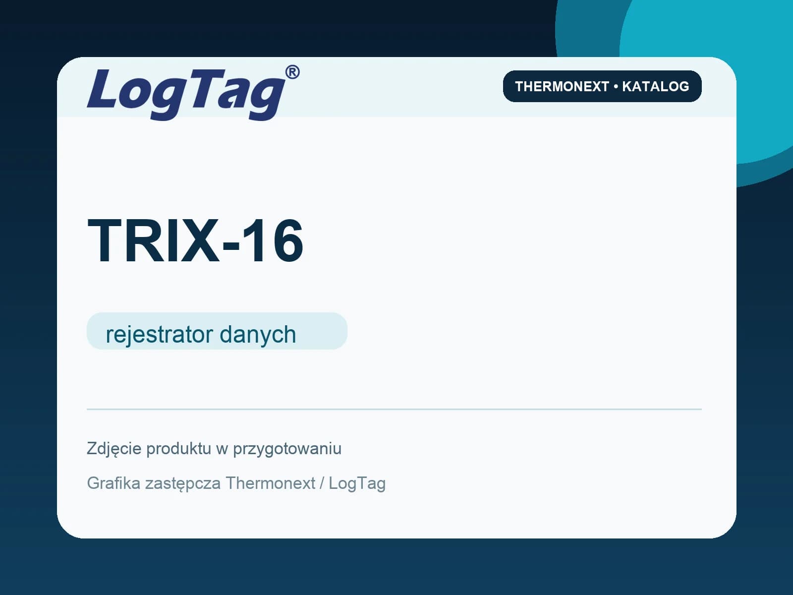 LogTag TRIX-16 — grafika zastępcza, rejestrator danych
