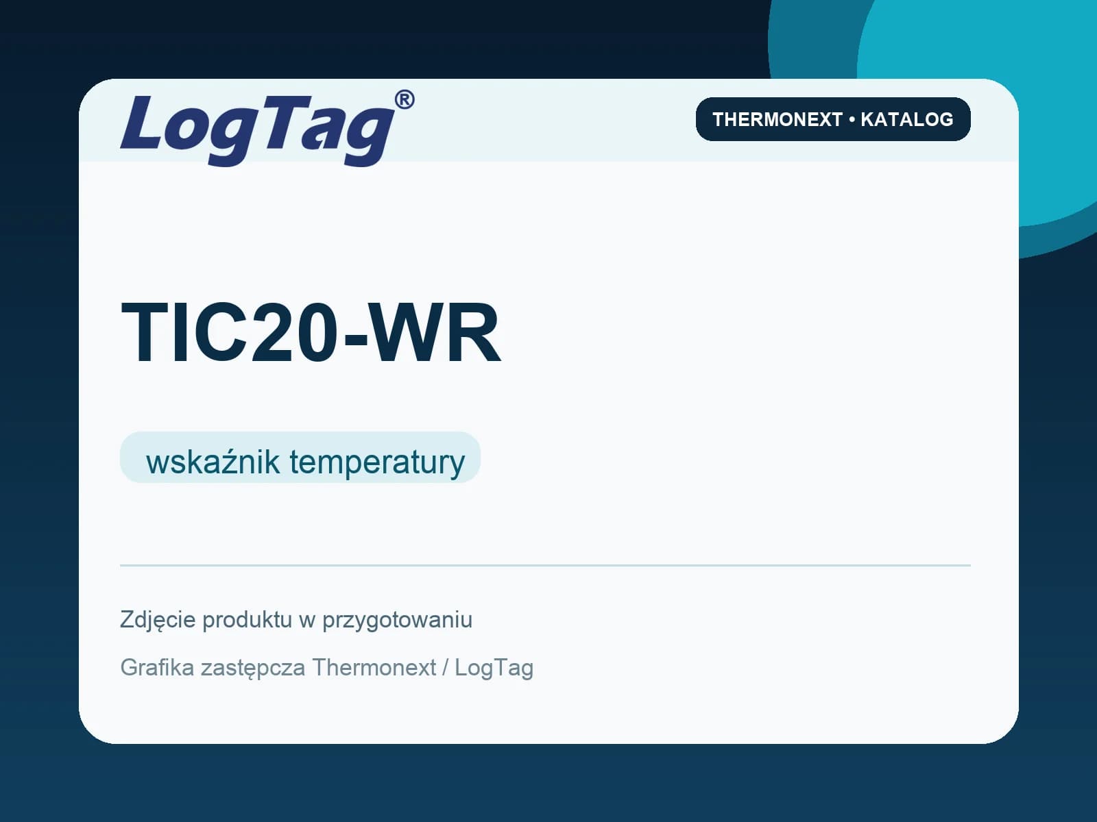 LogTag TIC20-WR — grafika zastępcza, wskaźnik temperatury