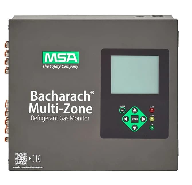 Panel monitora MSA Bacharach AGM-MZ z wyświetlaczem i przyłączami próbkowania