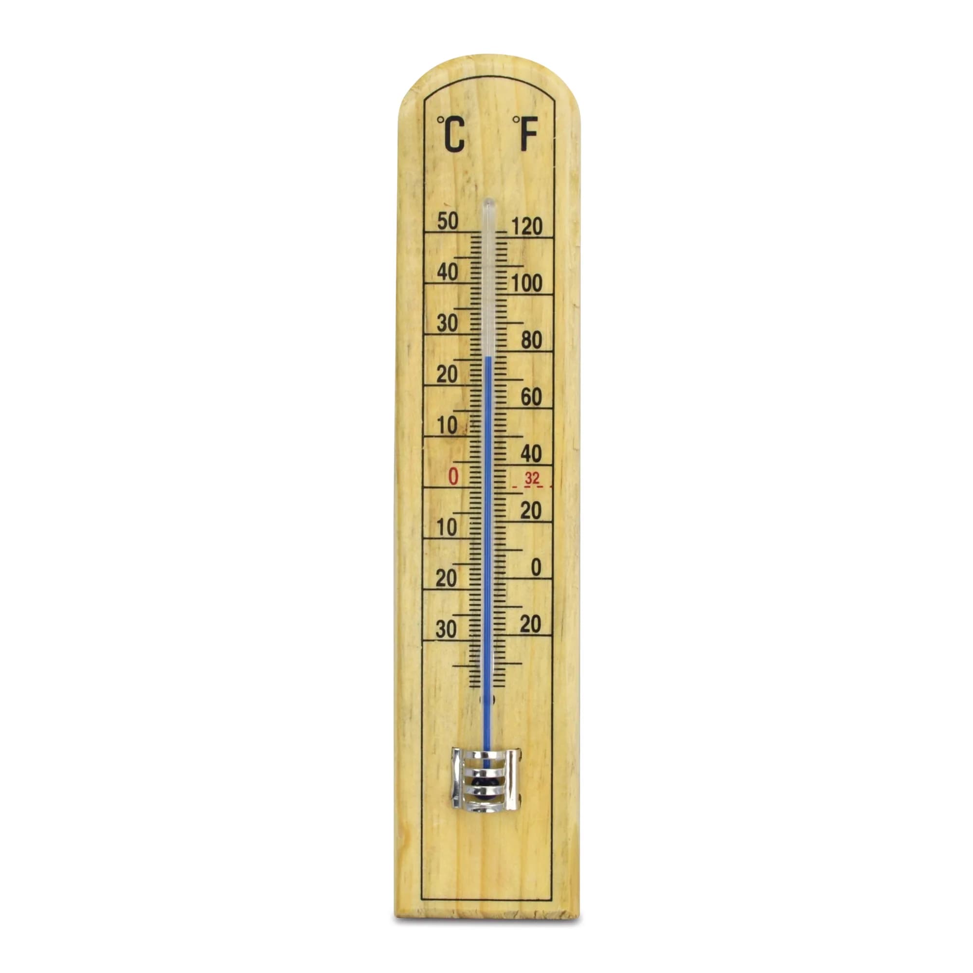 Termometr pokojowy ETI 803-292 – drewniany buk, zakres -30 do 50°C – widok główny