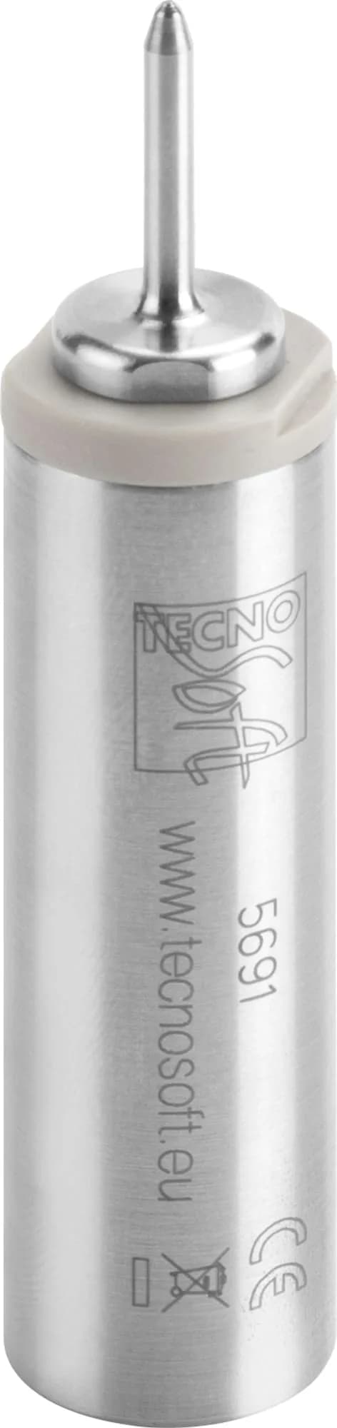 Rejestrator Tecnosoft MicroW XL z sondą 100 mm — zbliżenie pionowe ukazujące precyzję wykonania