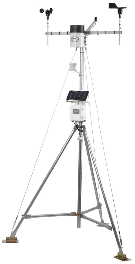 Stacja meteorologiczna HOBO U30 – kompletna stacja na statywie z panelem solarnym i czujnikami