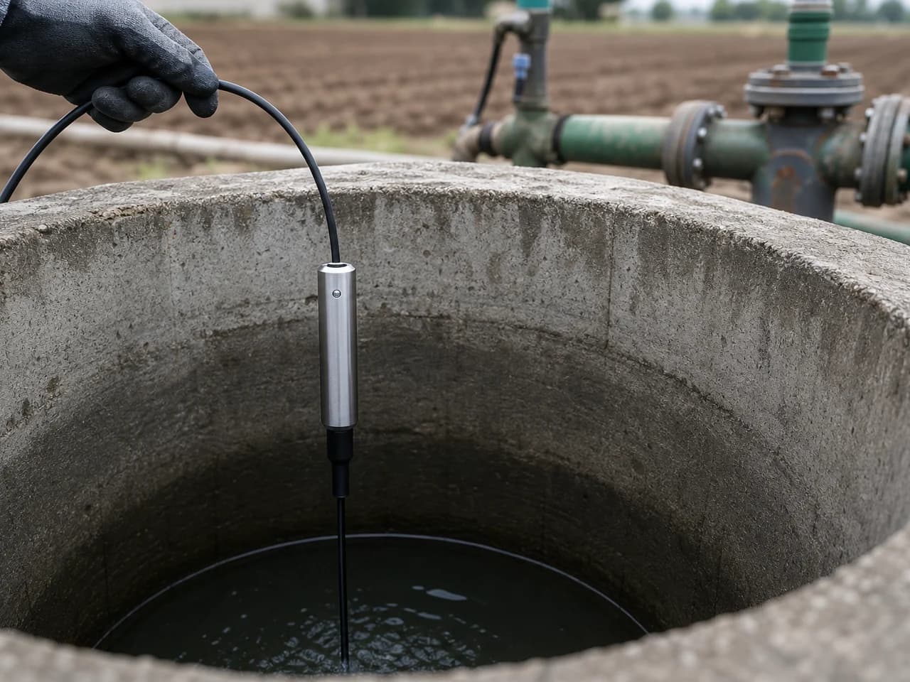 Pomiar poziomu wody w zbiorniku rolniczym — Nextriv Probe Liquid Level