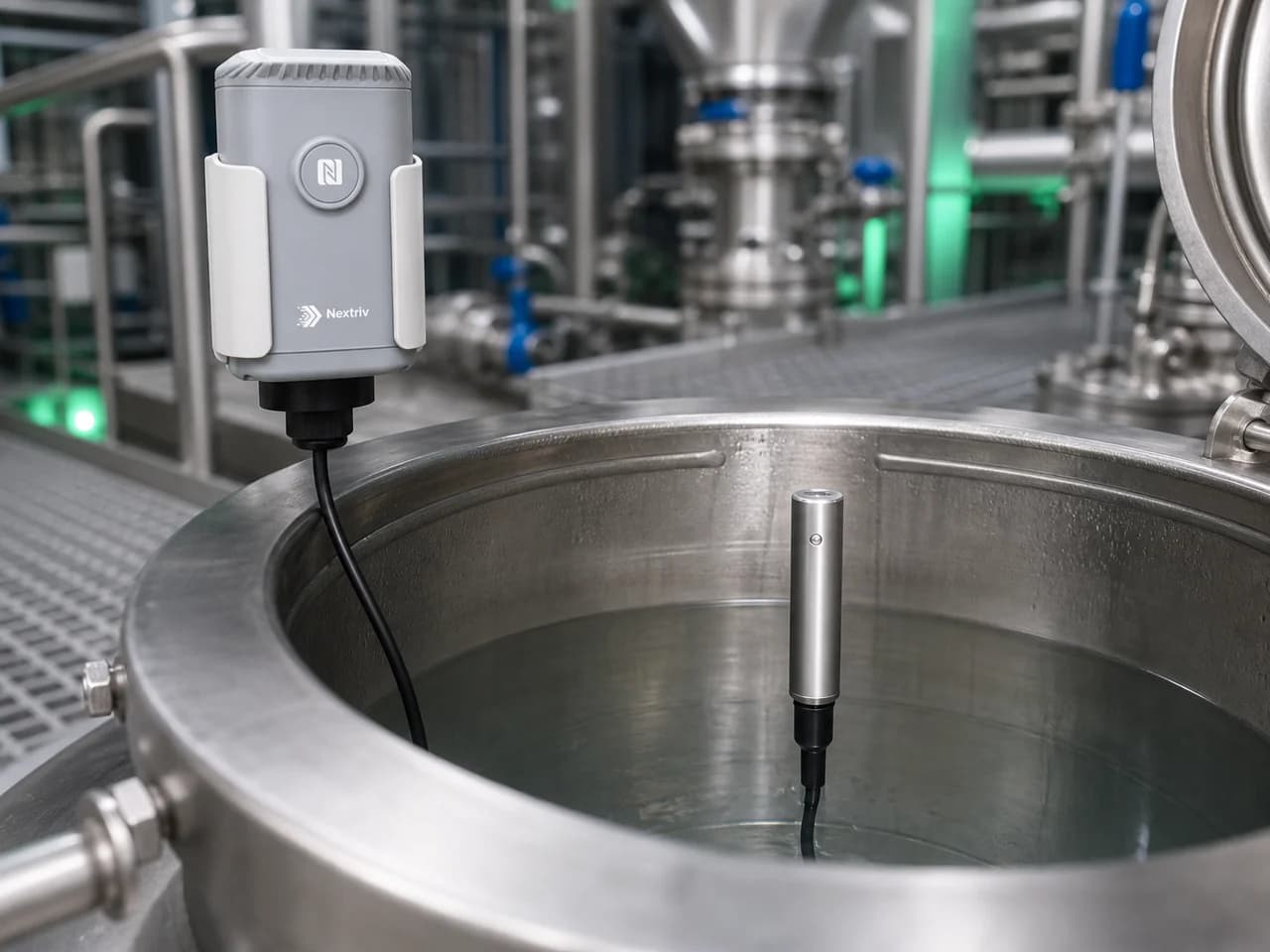 Monitoring zbiorników w zakładzie produkcyjnym — Nextriv Probe Liquid Level