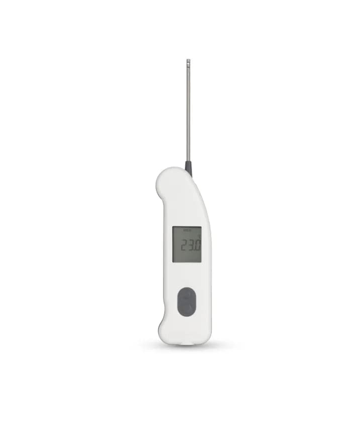 Thermapen IR Air z w pełni rozłożoną sondą powietrzną gotową do pomiaru temperatury powietrza
