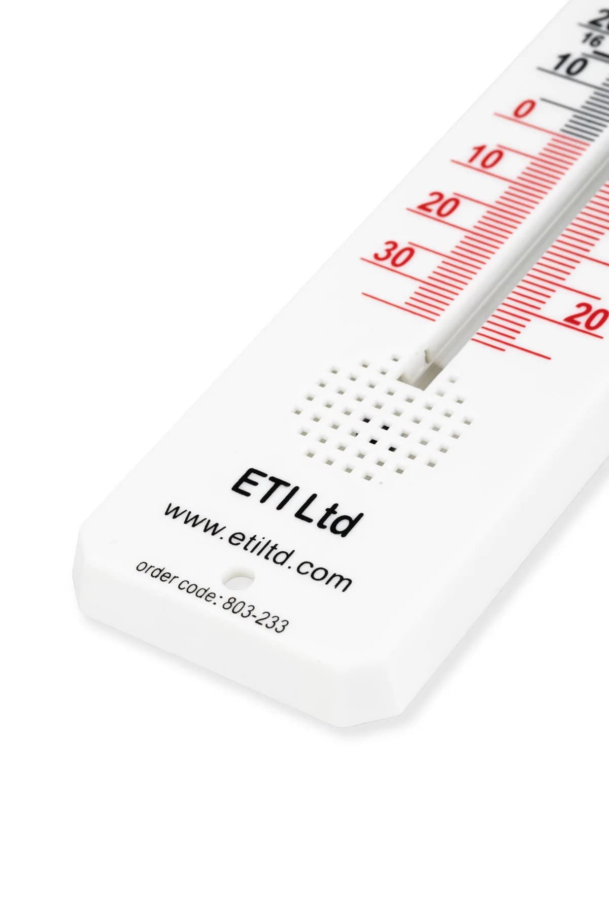 Termometr ścienny ETI Factory Act 45 x 195 mm – zakres -30 do +50 °C – detal
