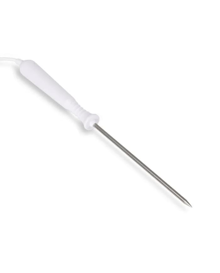 Sonda penetracyjna ETI 810-951 z igłą ze stali nierdzewnej i białą rękojeścią — wymienny element pomiarowy