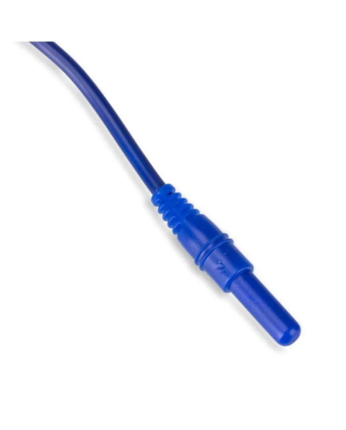Zbliżenie wtyku jack 3,5 mm sondy ETI 810-954 na silikonowym przewodzie