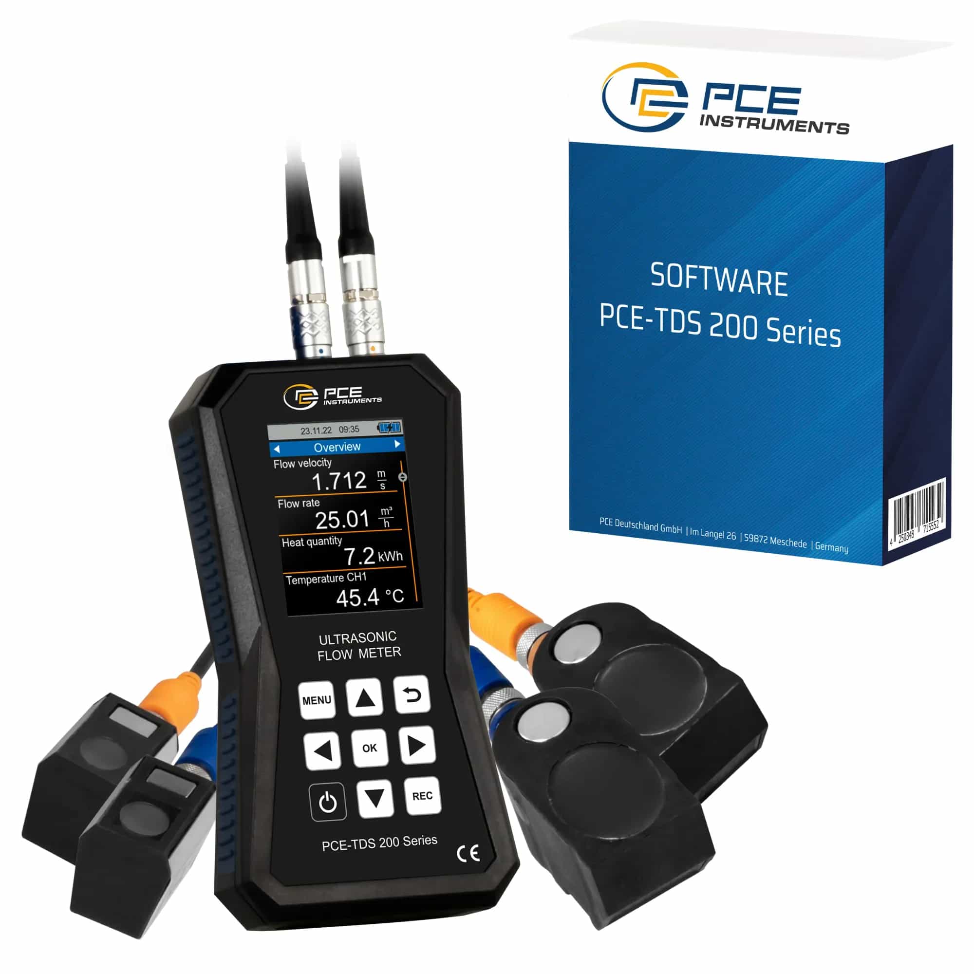 Przepływomierz PCE-TDS 200 SM-SW-KIT z oprogramowaniem