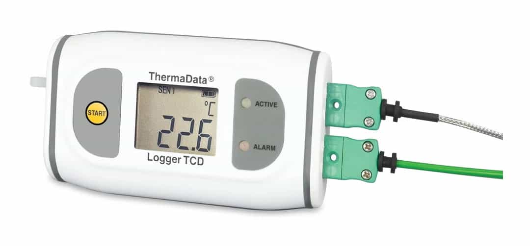2-kanałowy rejestrator temperatury ETI ThermaData Logger TCD – termopara typu K, do +1372 °C