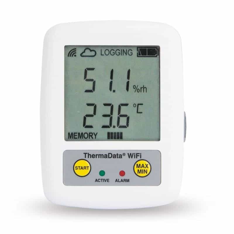 Rejestrator temperatury i wilgotności ETI ThermaData WiFi HTD - odczyt online przez Wi-Fi