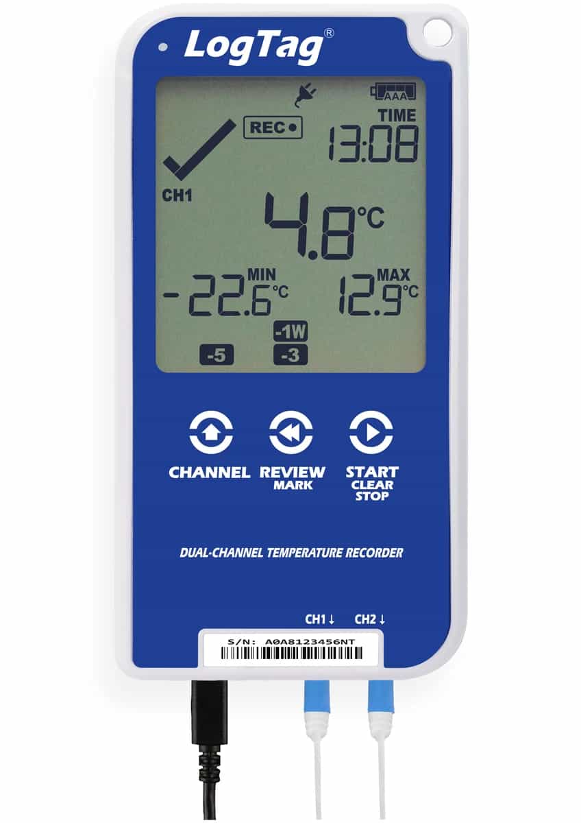 Rejestrator temperatury LogTag UTRED30-16 – dwa kanały