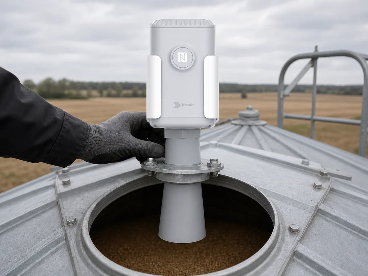 Monitoring poziomu w silosach rolniczych — Nextriv Probe Ultrasonic