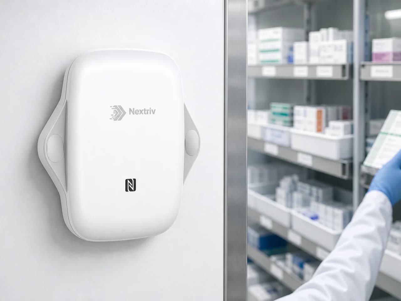 Monitoring warunków w magazynie farmaceutycznym — Nextriv Sense Industrial