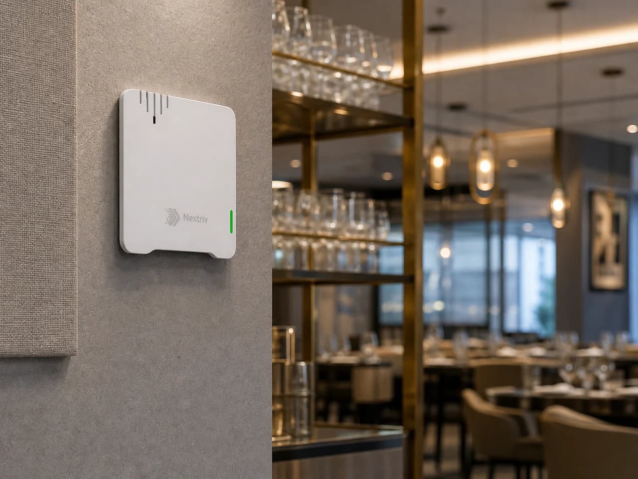 Kontrola hałasu w obiekcie hotelowym — Nextriv Sense Noise