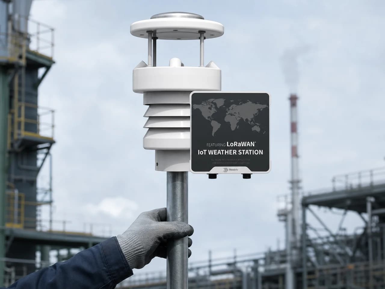 Stacja pogodowa przy zakładzie produkcyjnym — Nextriv Weather Pro