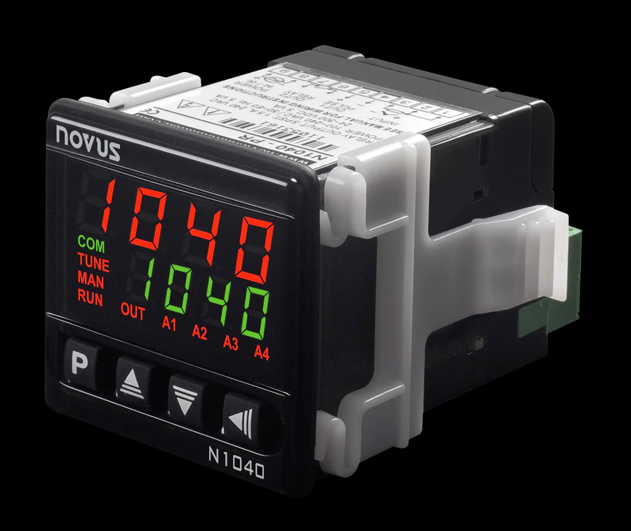 Regulator temperatury NOVUS N1040 — N1040-PR USB – regulator temperatury, 1 wyjście przekaźnikowe, wyjście impulsowe, 48 × 48 mm (1/16 DIN)