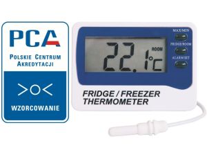 Termometr do lodówki medycznej ETI 810-210 ze świadectwem wzorcowania z akredytacją PCA