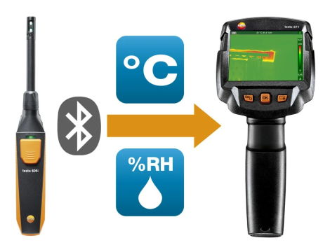 Zestaw do diagnostyki budynków - kamera Testo 871s oraz termohigrometr 605i - 2