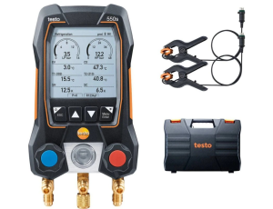 Elektroniczna oprawa zaworowa Testo 550s Basic z zaciskowymi sondami temperatury