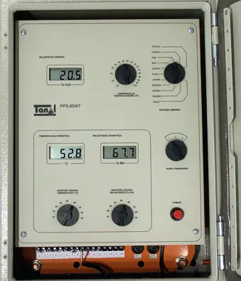 Układ do pomiaru i sterowania suszarniami drewna PPS-60WT